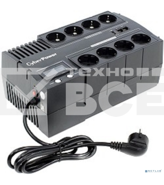 Источник бесперебойного питания CyberPower BR1200ELCD 1200VA/720W USB/RJ11/45 (4+4 EURO)
