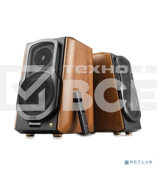 Акустическая система Edifier S1000MKII Brown (2.0,Bluetooth 5.0,ДУ,2x 25 Вт (ВЧ), 2x 35 Вт (СЧ/НЧ)