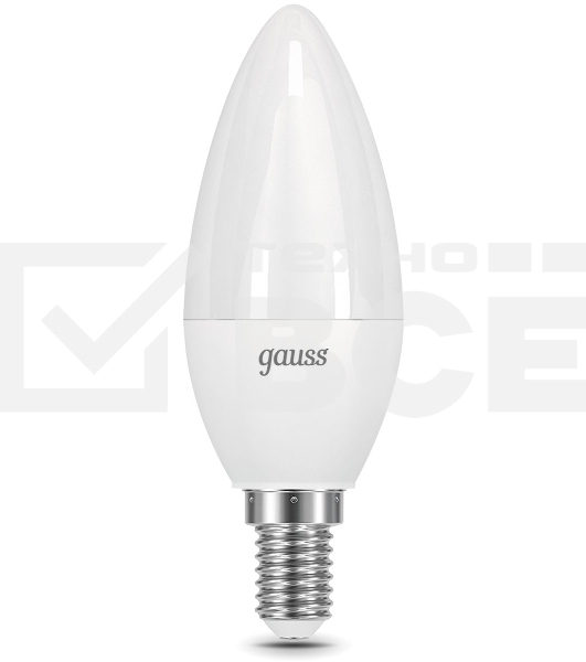 Лампа светодиодная Gauss Black 6.5Вт цок.:E14 свеча 220B 4100K св.свеч.бел.нейт. C37 (упак.:10шт) (103101207)
