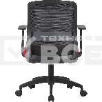 Кресло компьютерное Cactus CS-MC333-BKRD черный, сиденье темно-красный, сетка/ткань, низк.спин. крестов. пластик, пластик черный, фото9