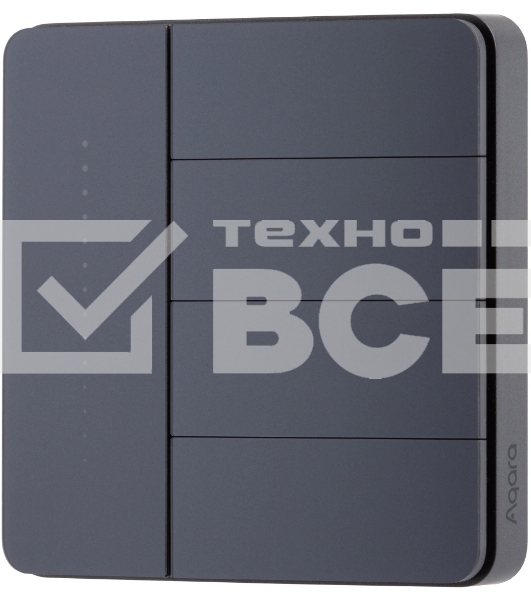 Умный выключатель Aqara Z1 Pro ZNQBKG43LM 2-хкл. графитовый (ZNQBKG43LM_GR)