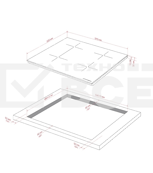 Варочная поверхность Kuppersberg/Варочная поверхность Kuppersberg, индукция, High-Tech, 9 уровней мощности, inverter, таймер, пауза, Booster, автоматическое отключение, Flexi-zone, слайдерное управление, поддержание тепла, черный