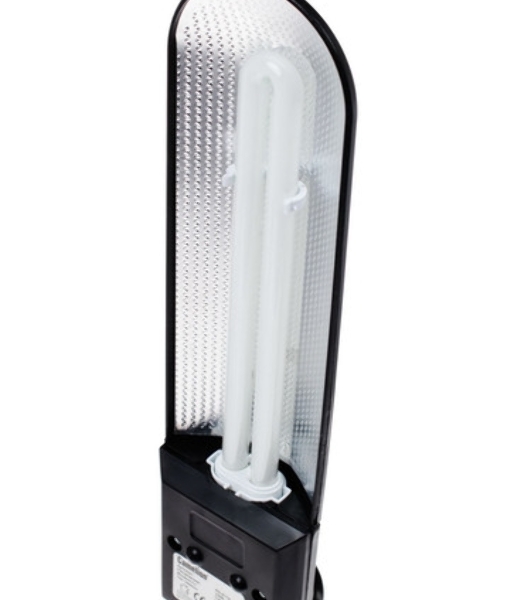 Лампа настольная Camelion KD-017A С0211W черный в к-те база+струбцина