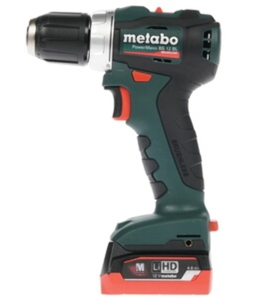 Дрель-шуруповерт Metabo PowerMaxx BS 12 6010365000, 12 В, 2 Ач, 40 Нм, щеточный