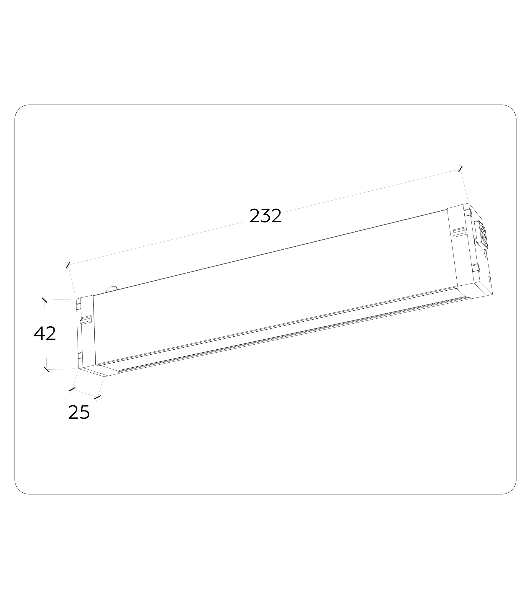 Управляемый светодиодный светильник для шинопровода Magnetic Ambrella light GL1262 BK черный IP20 9W 3000K-6400K 220V 120° 232*25*42 (Без ПДУ)