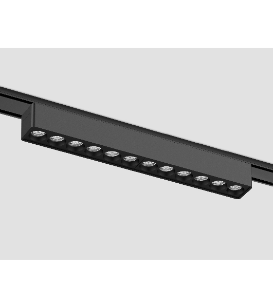 Светильник трековый светодиодный GV1409 BK черный IP20 12W 4200K 48V 24° 230*26*24