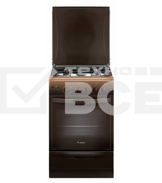 Плита газовая Gefest ПГ 5100-03 0001 коричневый, конфорок 4 шт, духовка 52 л, 50 см x 85 см x 58.5 см