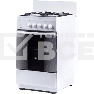 Плита Комбинированная Flama AK 1416 W белый (без крышки) реш.эмаль