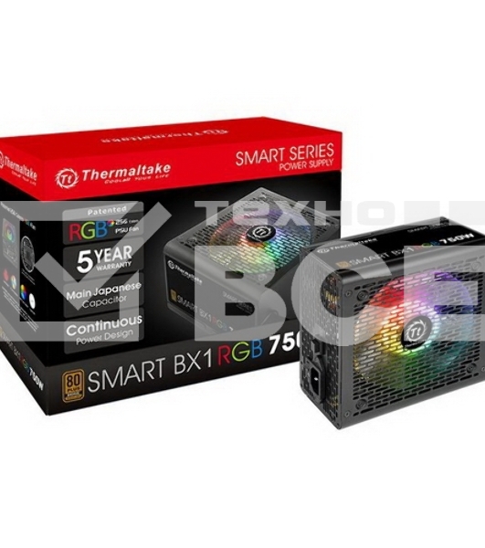 Блок питания Thermaltake Smart PS-SPR-0750NHSABE-1, 750Вт, 80 PLUS Bronze, 120мм, черный