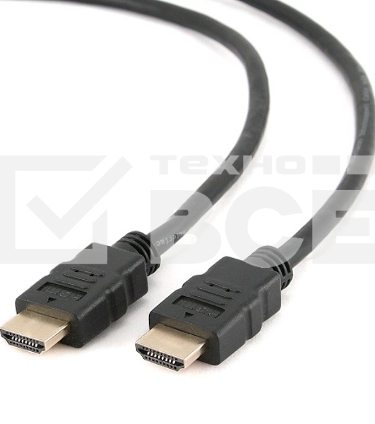 Кабель Cablexpert HDMI CC-HDMI4-10M, 19M/19M, v2.0, медь, позол.разъемы, экран, 10м, черный, пакет