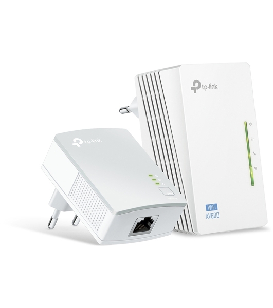 Сетевое оборудование TP-Link TL-WPA4220 300Mbps Wireless AV500 Powerline Extender, 500Mbps Powerline Datarate, 2 10/100Mbps Fast Ethernet ports, HomePlug AV, Plug and Play, WiFi Clone, Single Pack