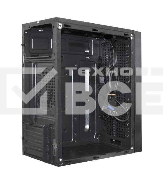 Компьютерный корпус Minitower ExeGate mEVO-9302-RGB (mATX, без БП, 2*USB+1*USB3.0, HD аудио, черный с RGB подсветкой)