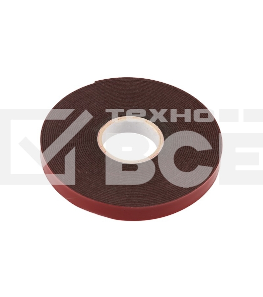 Двухсторонний скотч , серый, на HBA акриловой основе, 9 мм, ролик 5 м  09-6009  Rexant