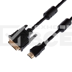Шнур HDMI - DVI-D с фильтрами, длина 7 метров (GOLD) (PE пакет) Rexant, фото 1