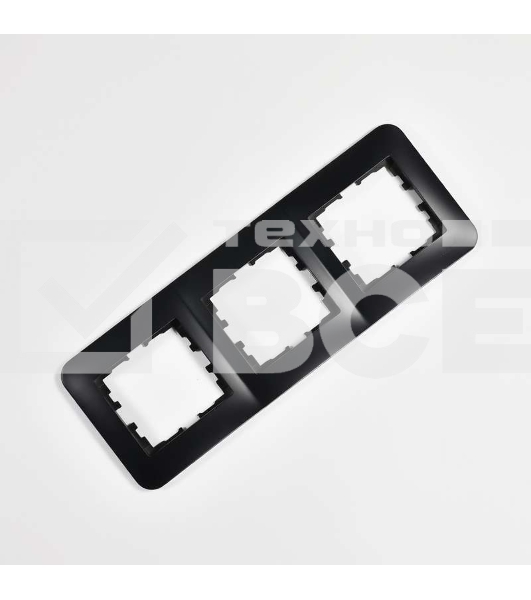 Рамка 3-м KARINA LIFE горизонт. черный бархат LEZARD 708-4200-148