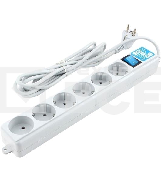 Фильтр-удлинитель PowerCube PRO (SPL(5+1)-16B-P-5М) 5.0 м, LC контур - подавление В/Ч помех, 16А/3,5 кВт