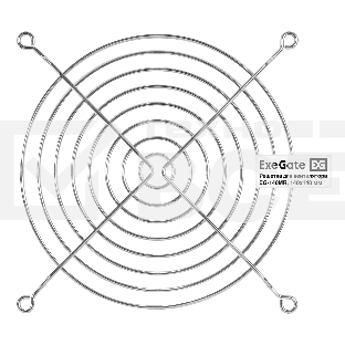 Решетка для вентилятора 140x140 ExeGate EG-140MR (140x140 мм, металлическая, круглая, никель)
