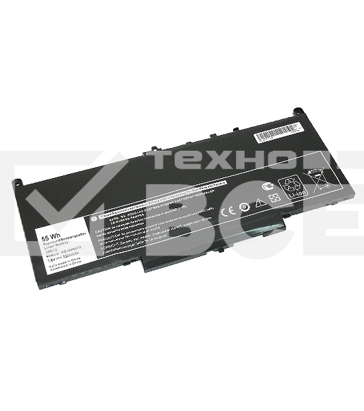 Аккумуляторная батарея для ноутбука Dell Latitude 12 E7270 E7470 (J60J5) 7,6V 6800mAh OEM