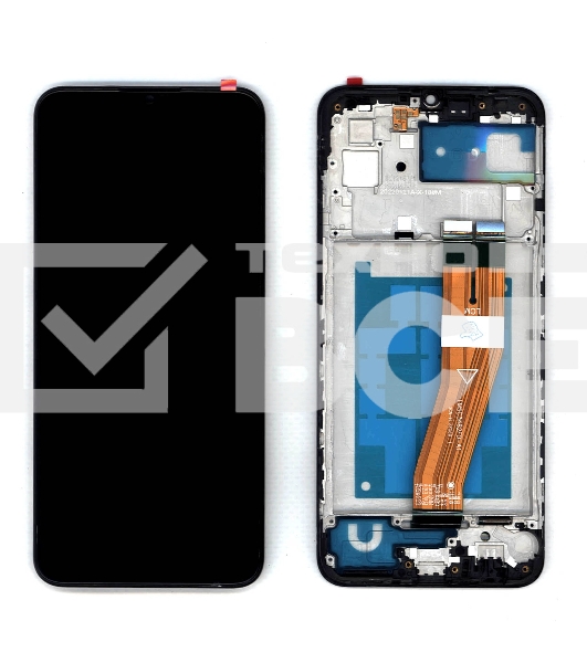 Дисплей для Samsung Galaxy A03 SM-A035F черный с рамкой