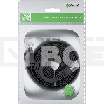 Патч-корд GCR  PROF плоский прямой 2.0m, UTP медь кат.6, черный, 30 AWG, ethernet high speed 10 Гбит/с, RJ45, T568B, GCR-52861, фото 1