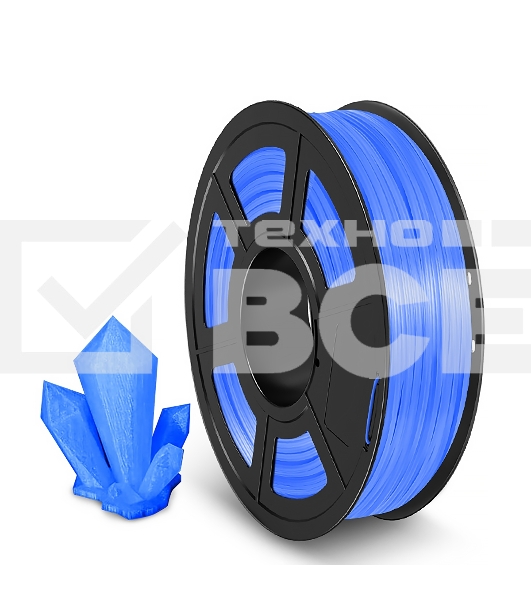Филамент NVPRINT TPU Trans. Blue для 3D печати диаметр 1.75мм длина 165 метров масса 0,5 кг
