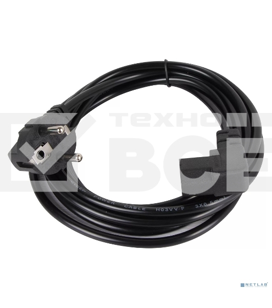 Кабель комп - розетка AOpen ACE021R-3M 220V EU (угол-угол) 3m