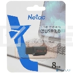 Флеш диск Netac U197 8Gb <NT03U197N-008G-20BK>, USB2.0, пластиковая, черная, фото3