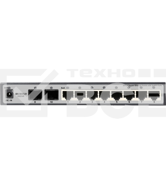 Неуправляемый коммутатор ORIGO Unmanaged Switch 8x1000Base-T, 2x1000Base-X SFP, metal case