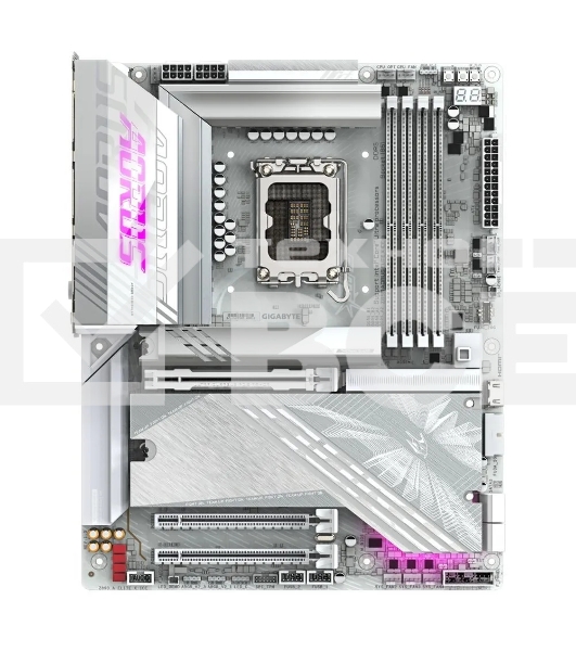 Материнская плата Gigabyte Z890 AORUS ELITE X ICE, LGA 1851, Intel Z890, 4xDDR5, 4xSATA, 5xM.2, 1xPCIe 5.0 x16, 1xPCIe 4.0 x4, 1xPCIe 4.0 x1, 1x 2.5Gb LAN, 4xUSB-A 3.2 Gen 1, 2xUSB-A 3.2 Gen 2, 4xUSB-A 2.0, 1xUSB-C (Thunderbolt 4), 2x3.5 мм, 7.1, ATX