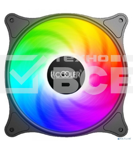 Вентилятор для корпуса PCCooler FX-120-3 черный, 120 мм, 1200 об/мин, 18 дБ, 3 pin
