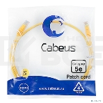Шнур комм. Cabeus, Cat.5e, неэкр., U/UTP, RJ45/RJ45, PVC, AWG24, 1м, желтый, фото3