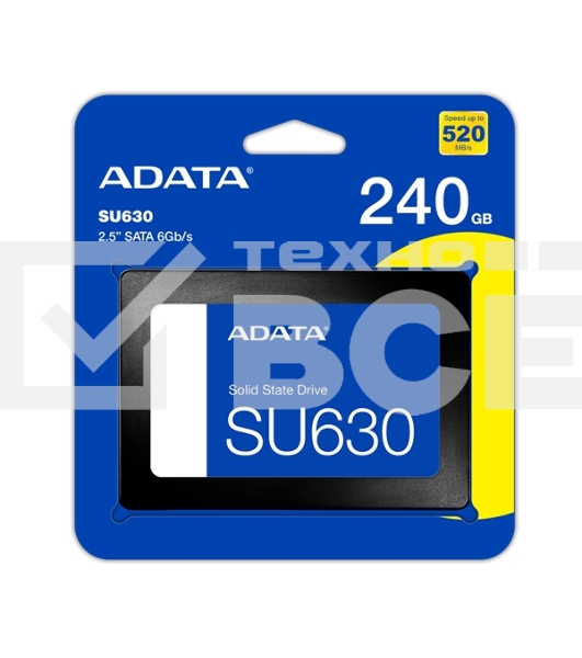 Накопитель SSD ADATA SU630, 240Gb, SATA III, 2.5