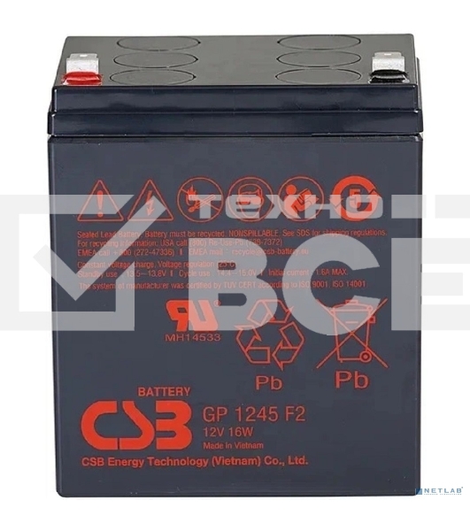 Батарея для ИБП CSB GP 1245 F2 (12V16W) 12В