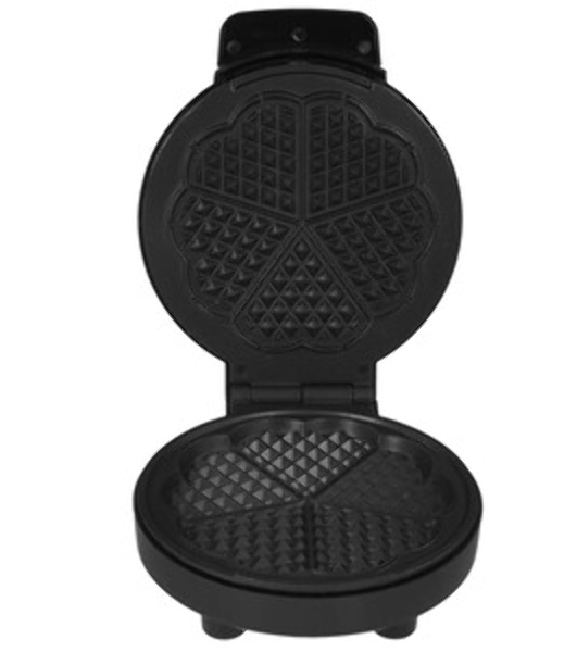 Вафельница BQ ST1010 черный/стальной, WAFFLE. Мощность: 1000 Вт, регулировка температуры от 40 до 230 °С, приготовление 5 вафель одновременно, антипригарное покрытие панелей Non-Stick PRO, равномерный нагрев, теплоизолированная ручка, противоскользящие ножки, 2 индикатора работы: нагрева и питания, материал корпуса: металл, бакелит, материал панелей : металл, размер рабочей поверхности: диаметр 190 мм, количество панелей: 2, вид панелей: венские вафли, длина шнура: 0.7 м, напряжение: 220-240 В, 50-60 Гц, защита от поражения электротоком: класс I'