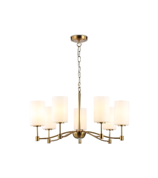 Люстра Ambrella light LH56053/7 BS/FR латунь/белый матовый E14*7 max 40W D680*950