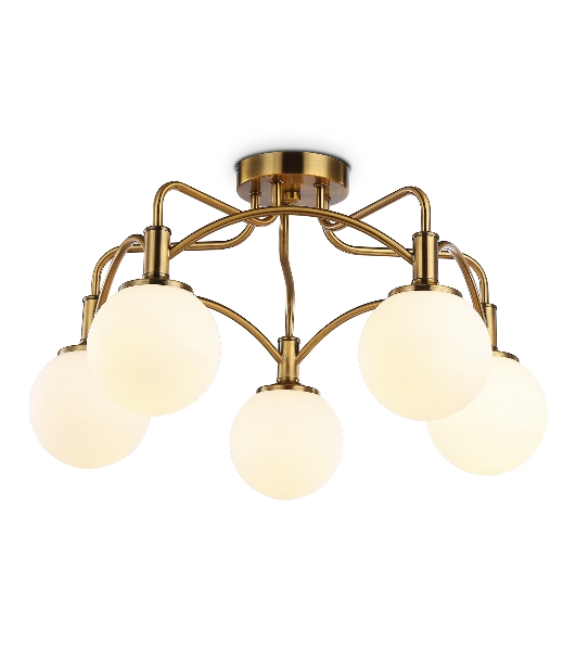 Светильник Ambrella light TR3212/5 GD/FR золото/белый матовый  E27*5 max 40W D560*302