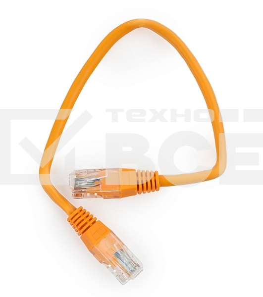 Патч-корд UTP Cablexpert кат.5e, 0.25м, литой, многожильный (оранжевый)