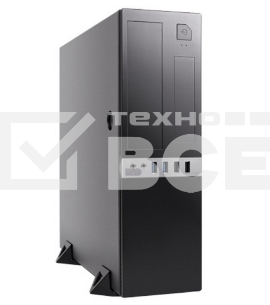 Компьютерный корпус с блоком питания 300Вт. Сase Foxline mATX Desktop 300W, 2xUSB3.0, 2xUSB2.0, toolless, Black, 8cm. fan, powercord