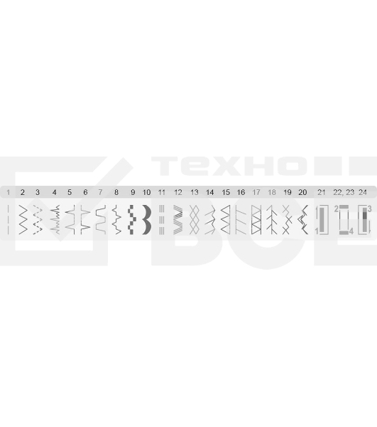 Швейная машина Necchi 4222, 24 операции, петля п/автомат, рег.длины и ширины стежка