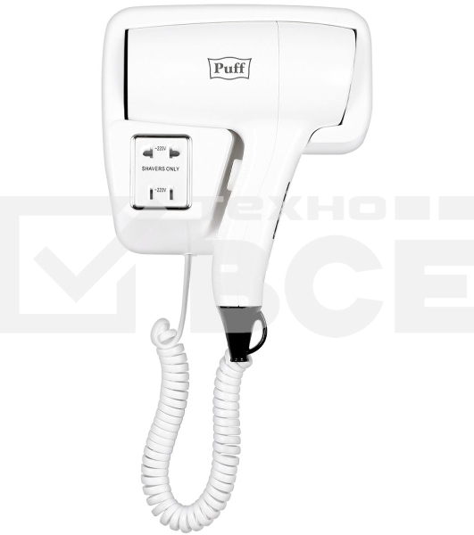 Фен Puff 1201B 1200Вт белый