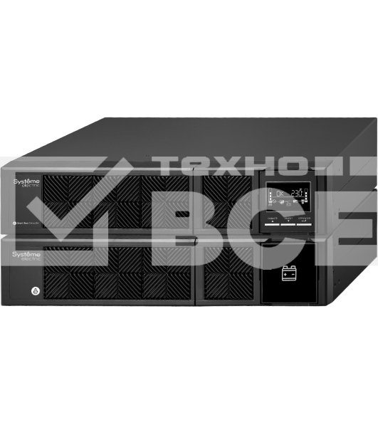 Источник бесперебойного питания Systeme Electriс Smart-Save Online SRV, 1000VA/900W, On-Line, Extended-run, Rack 2U(Tower convertible), LCD, Out: 6xC13, SNMP Intelligent Slot, USB, RS-232