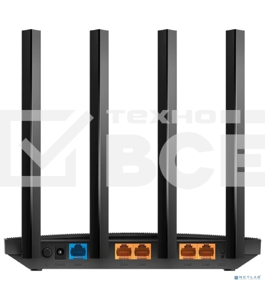 Роутер беспроводной TP-Link Archer C6U AC1200 10/100/1000BASE-TX/4G ready черный