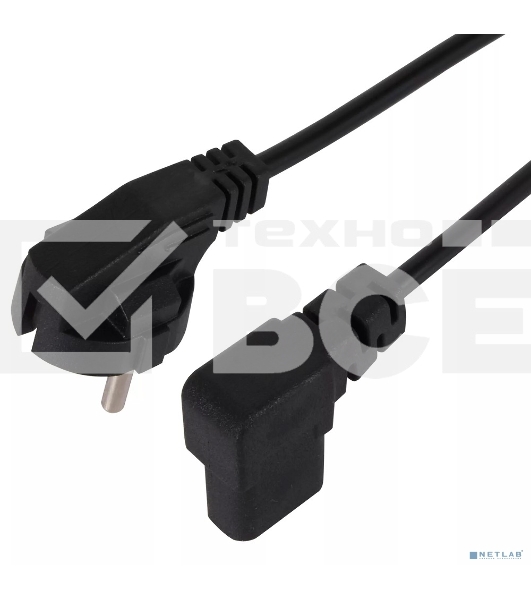 Кабель комп - розетка AOpen ACE021R-3M 220V EU (угол-угол) 3m