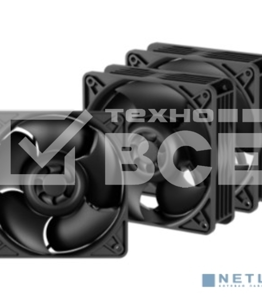 Комплект вентиляторов для корпуса Arctic S12038-4K 3 Pack черный, 120 мм, 4000 об/мин, 4 pin