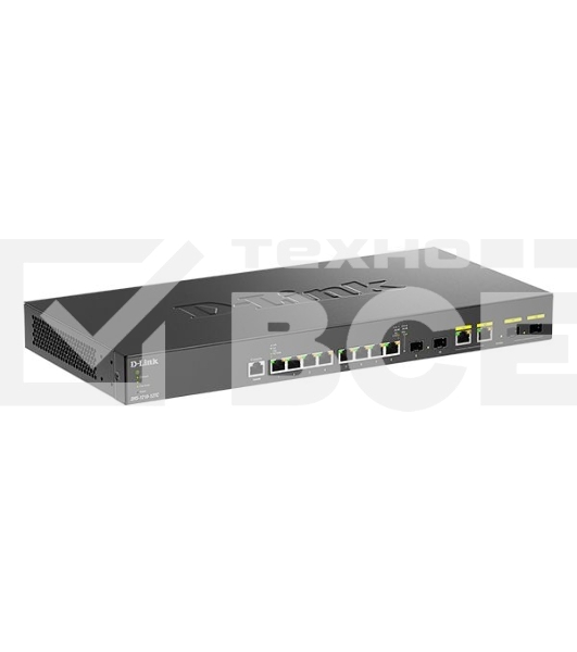 Настраиваемый L2+ коммутатор D-Link DXS-1210-12TC/B1A PROJ с 8 портами 10Gbase-T, 2 портами 10Gbase-X SFP+ и 2 комбо портами 10Gbase-T/SFP+