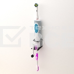 Держатель Rexant для хранения электрических зубных щеток и насадок, монтаж без сверления, черный, фото 1