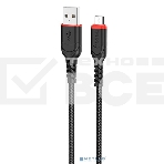 Кабель USB Micro/HOCO HC-44890 X59/1m/2.4A/Нейлон/черный, фото3