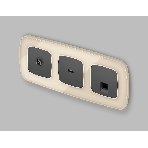 Лицевая панель OMEGA (Графит Мягкое касание) для HDMI розетки QUANT OP9140, фото 1