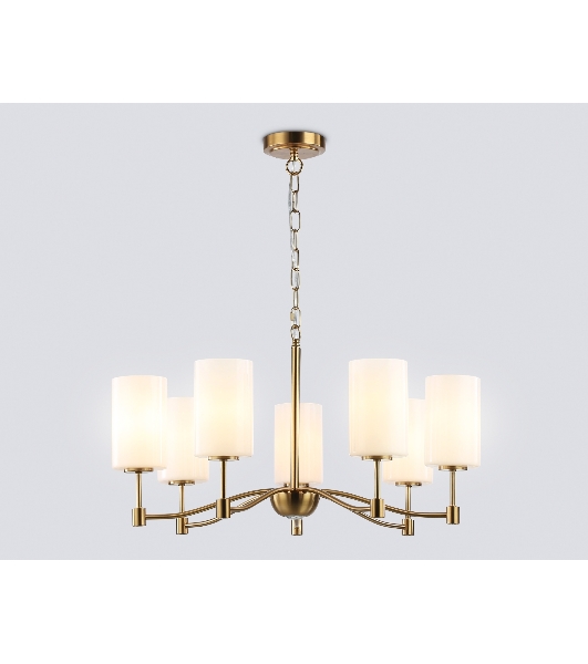 Люстра Ambrella light LH56053/7 BS/FR латунь/белый матовый E14*7 max 40W D680*950