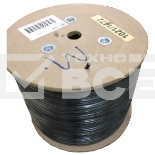Кабель UTP 4 Pair AWG 24 CCA wooden reel, PE+PVC jacket, cat5E 305м черный